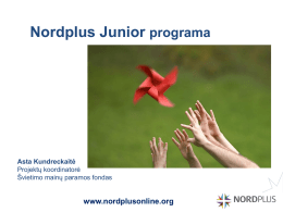 Nordplus Junior administravimas