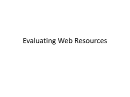 week6_webcredibility - Web Design & Publishing
