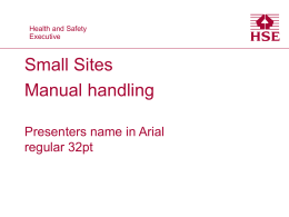 Manual Handling presentation