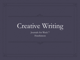 Creative Writing - Bristol VA Public Schools