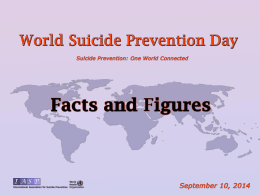 HECHOS Y CIFRAS Día mundial de la Prevención del Suicidio