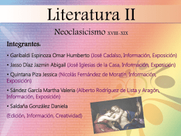 LITERATURA II (Neoclasicismo)