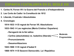 ESPANYA I CATALUNYA EN EL SEGLE XIX Carles IV