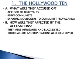 1. THE HOLLYWOOD TEN