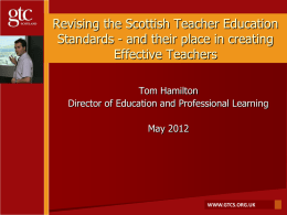Revising the Scottish Teacher Education Standards