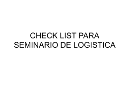 check- list auxiliar para seminário de logística
