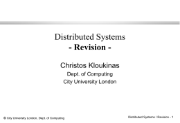 Distributed Systems - staff.city.ac.uk