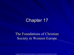 17. The Foundations of Christian Society in Western Europe