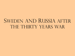 Sweden and Russia after the Thirty Years War