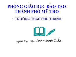 Đơn thức - Trường THCS Phú Thạnh
