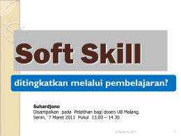 PP Soft Skills AA UB 2011 - Suhardjono