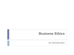 Business Ethics - This is a personal website to en
