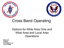 Cross Band Operating