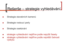 strategie vyhledávání/prezentace z 3. 11.