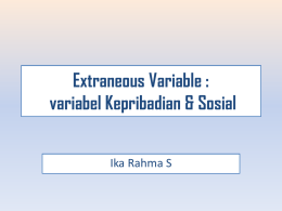 Extraneous Variable - Ika Rahma Susilawati