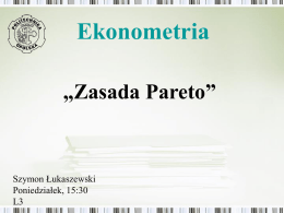Zasada Pareto - Szymon Łukaszewski