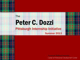 2013 Dozzi Summer Internship Brochure []