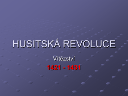 HUSITSKÁ REVOLUCE