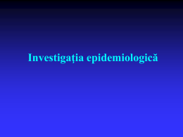 Investigatia epidemiologica 2012