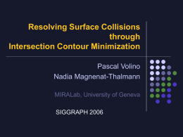 Resolving Surface Collisions through Intersection Contour