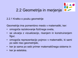 2.2 Geometrija in merjenje