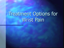 Treatment Options for Wrist Pain