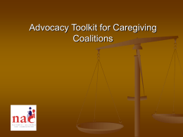 Advocacy Toolkit for Caregiving Coalitions