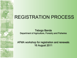Registration Process and Requirements