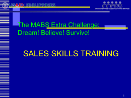 Sales Skills Training - Name