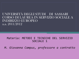 1 - Dipartimento di Storia, Scienze dell`Uomo e della Formazione