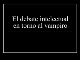NN.S1-El debate intelectual en torno al vampiro