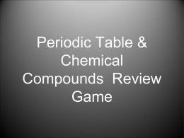 Periodic Table & Chemical Compounds Review Game