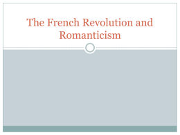 The French Revolution and Romanticism