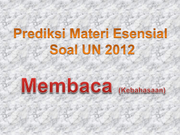 Materi Esensial Menghadapi UN Tahun 2012