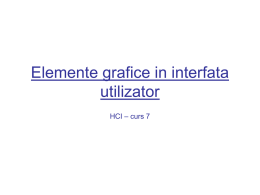 Elemente grafice in interfata utilizator