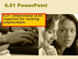 Employment PowerPoint 1