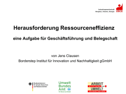 Vorlage: Präsentation zur Ressourceneffizienz inkl. guten Beispielen