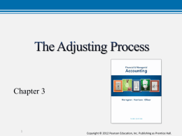 The Adjusting Process