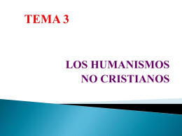 Los humanismos no cristianos