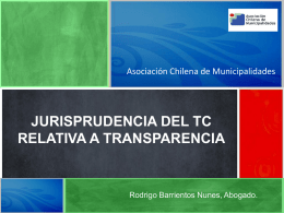 Jurisprudencia TC - Asociación Chilena de Municipalidades