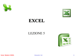 EXCEL Lezione 5 - life and fitness