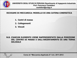 Sistemi di Riferimento - Dipartimento di Ingegneria Industriale