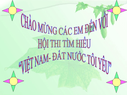 Việt Nam đất nước tôi yêu