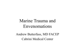 Marine Trauma and Envenomations