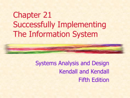 Chapter 21 Successfully Implementing The Information