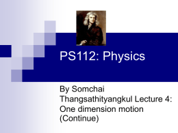 PS112: Physics