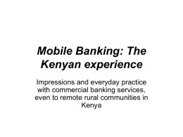 Mobile Banking: The Kenyan experience - GIZ - E