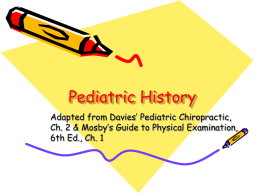 Pediatric History and Exam