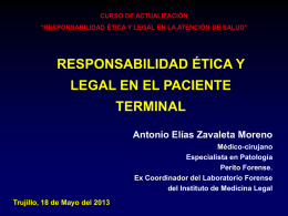 Responsabilidad Ética Legal en el Paciente Terminal
