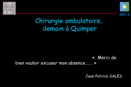 AFCA - Association Française de Chirurgie Ambulatoire